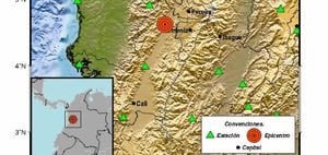 El temblor se registró hacia las 5: 45 de la mañana, confirmó el Servicio Geológico.