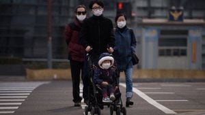 Corea del Sur tiene graves problemas de contaminación aérea debido al "polvo fino" que arrastra el viento. Foto: AFP