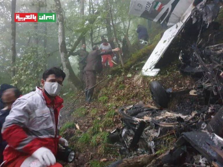 Estas son las imágenes del accidente de helicóptero que tuvo el presidente de Irán, Ebrahim Raisi.