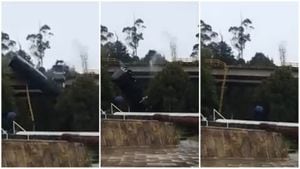 Impactante: Caída de tractomula en el Puente de Boyacá quedó registrada en video