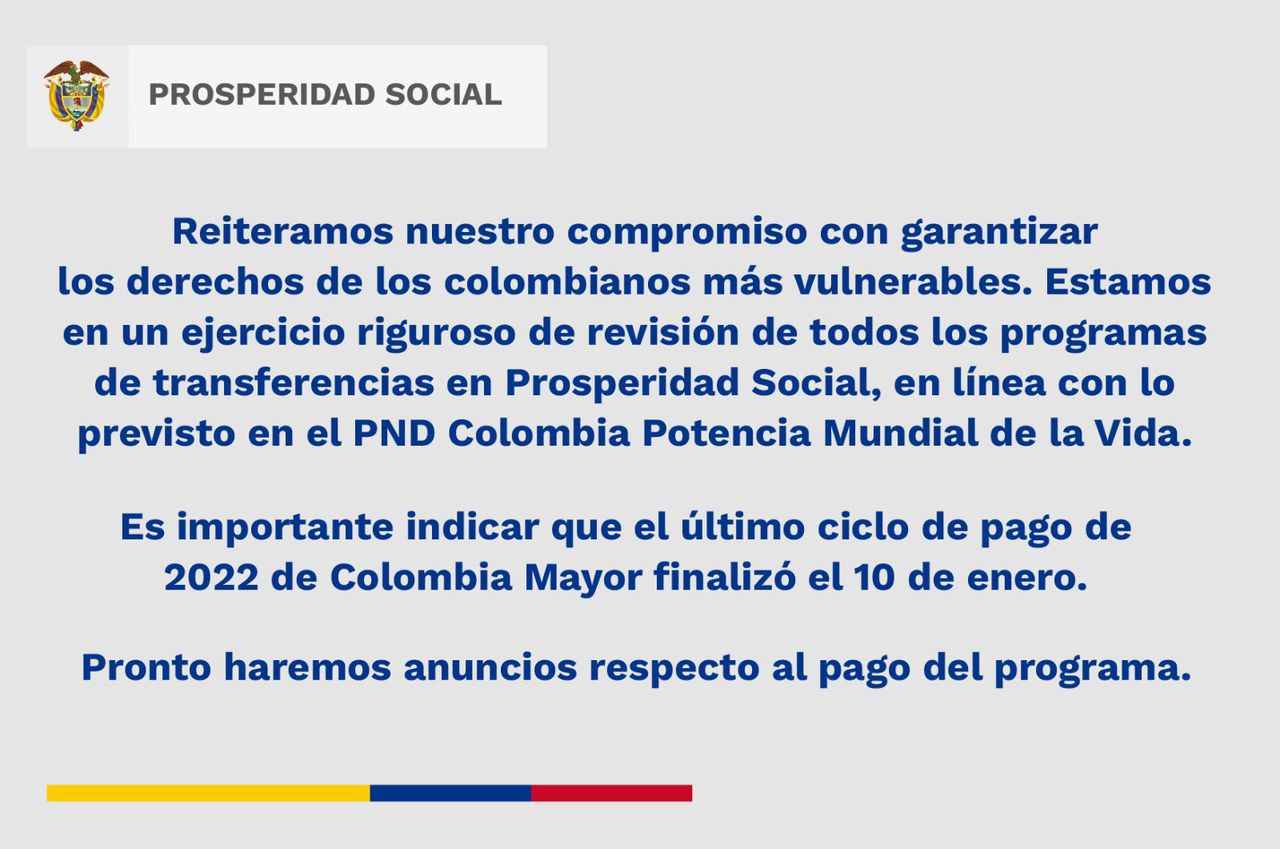 Respuesta de Prosperidad Social sobre las afirmaciones de la alcaldesa Claudia López.