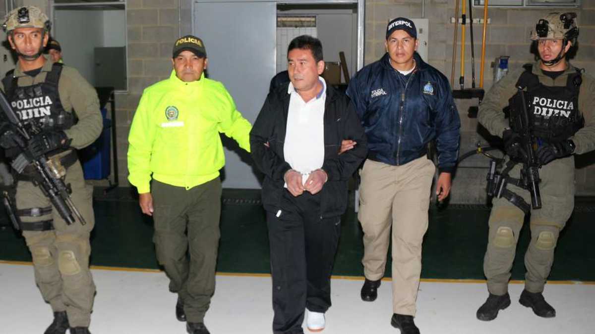 Momento en que Pedro Orejas fue puesto a disposición de las autoridades americanas / Foto: Policía Nacional