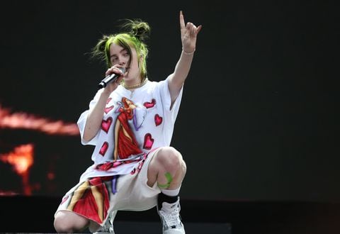 STRADBALLY, IRELAND - AUGUST 30: Billie Eilish performs on stage during Electric Picnic Music Festival 2019 at Stradbally Hall Estate on August 30, 2019 in Stradbally, Ireland. (Photo by Debbie Hickey/Getty Images)