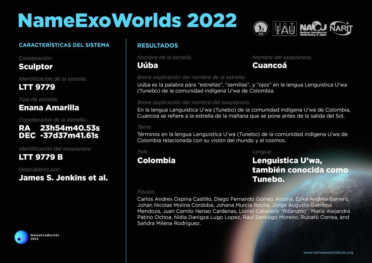 Colombia nombra una estrella y un exoplaneta por segunda vez; este es el significado de los nombres