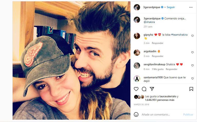 Las fotografías de Gerard Piqué junto a Shakira que aún no elimian de Instagram