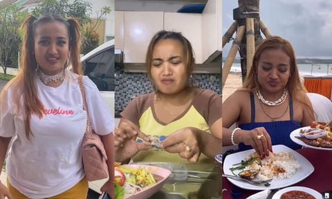 El video, que fue filmado en Bali, la mostraba probando babi guling, una popular comida callejera a base de arroz y trozos de cerdo asad