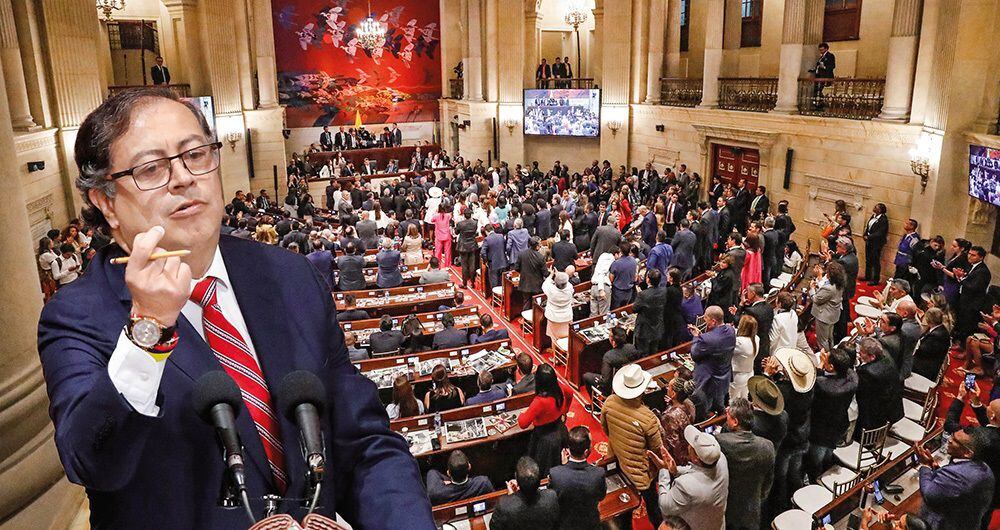 Presidente Petro frente al Congreso