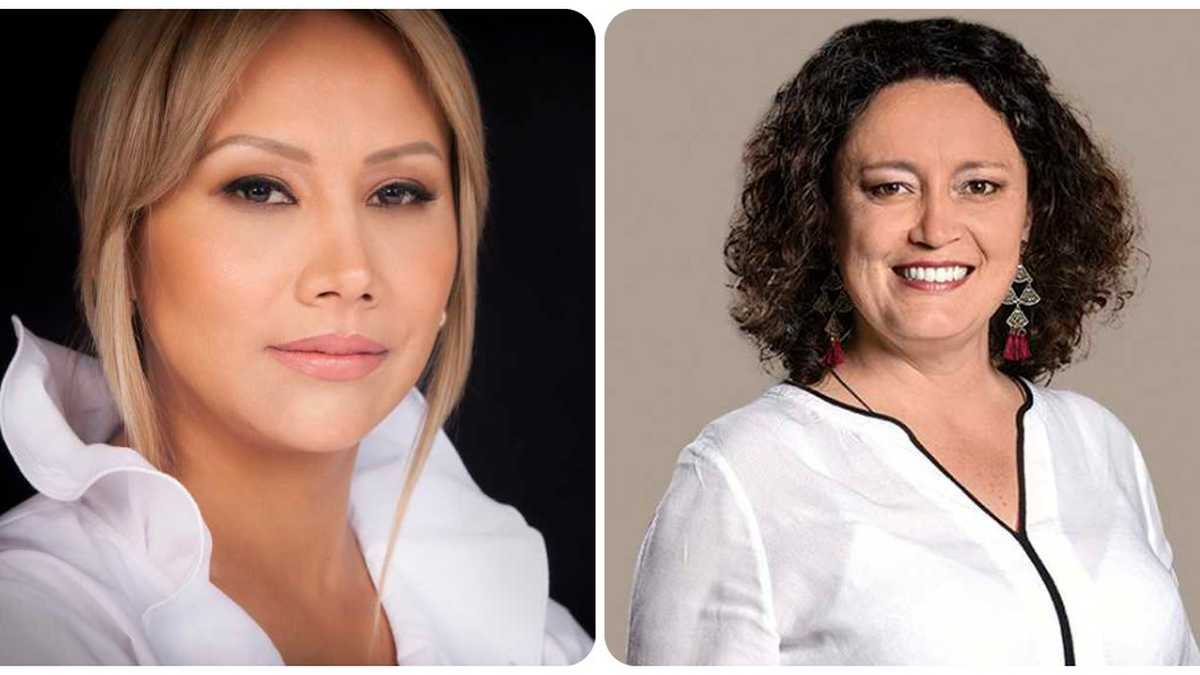 Las senadoras Sandra Ortiz y Angélica Lozano