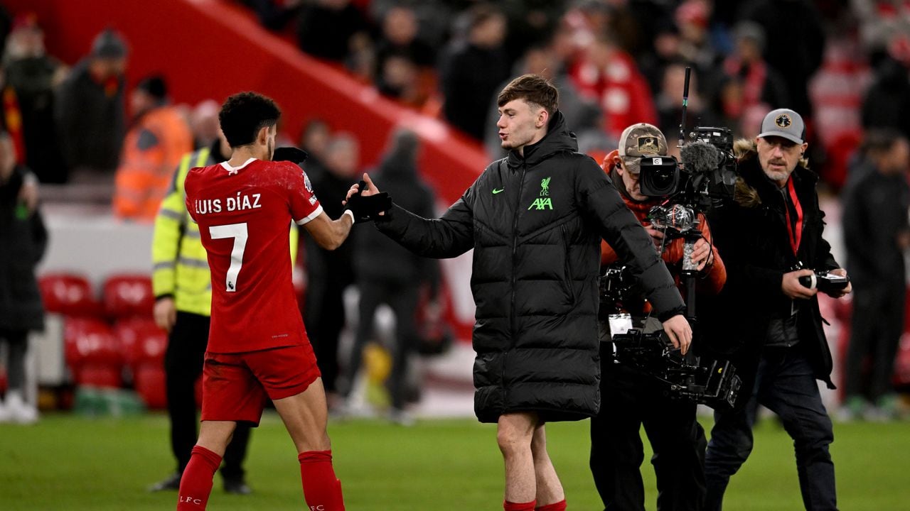 Liverpool right-back Conor Bradley full of praise for Luis Diaz.